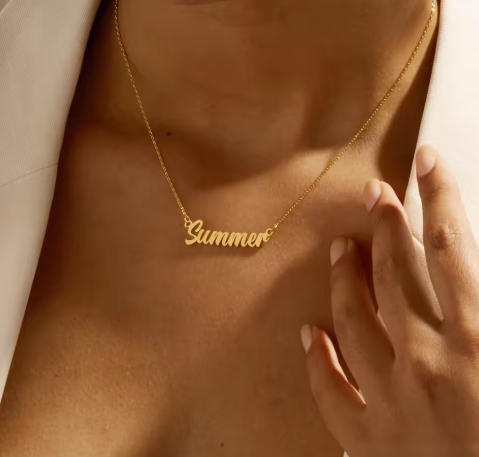 Personalized Name Necklace Gold
